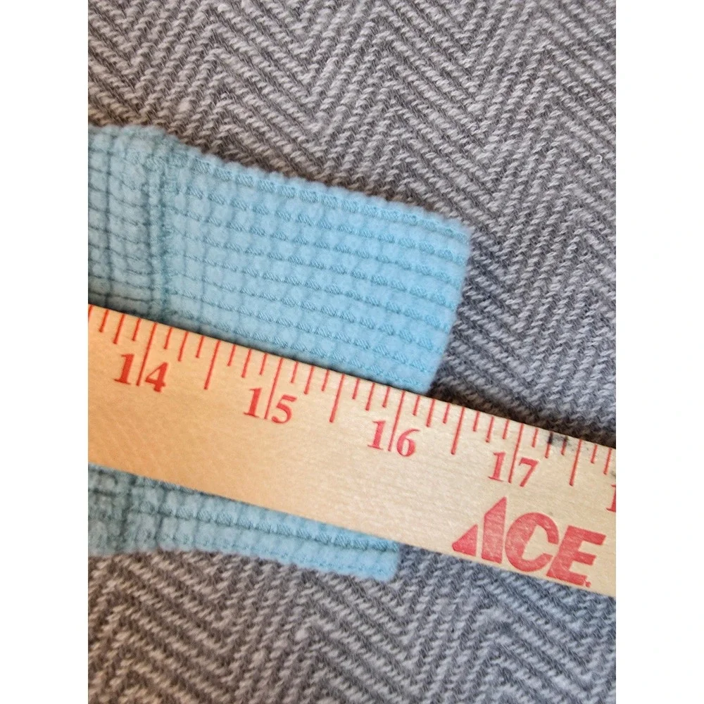 Carters Girls Light Blue Waffle Knit Long Sleeve Thermal Top Size 12/12A